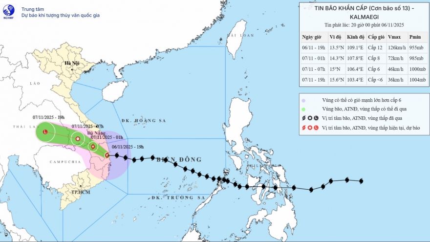 Bão số 13 đổ bộ vào Gia Lai - Đắk Lắk gây mưa rất to và gió mạnh
